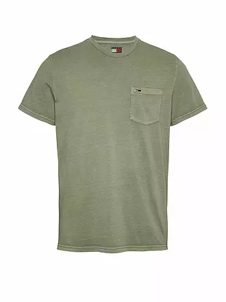TOMMY JEANS | Nombre del producto: Camiseta
Marca: TOMMY JEANS
Color: oliva
Categorías: Moda, Hombre

Largo de manga: Manga corta
Escote: Cuello redondo
Material: Jersey, Algodón
Diseño: Liso
Corte (Prenda superior): Regular
Estilo: Moda joven
Detalles: Logo | 